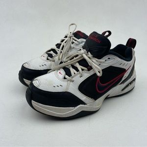 Nike Air Monarch IV Walking Shoes 416355-101 White/Black/Red Men’s